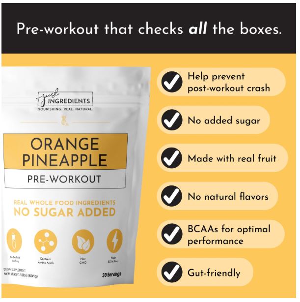 Just Ingredients - Orange Pineapple Pre-Workout