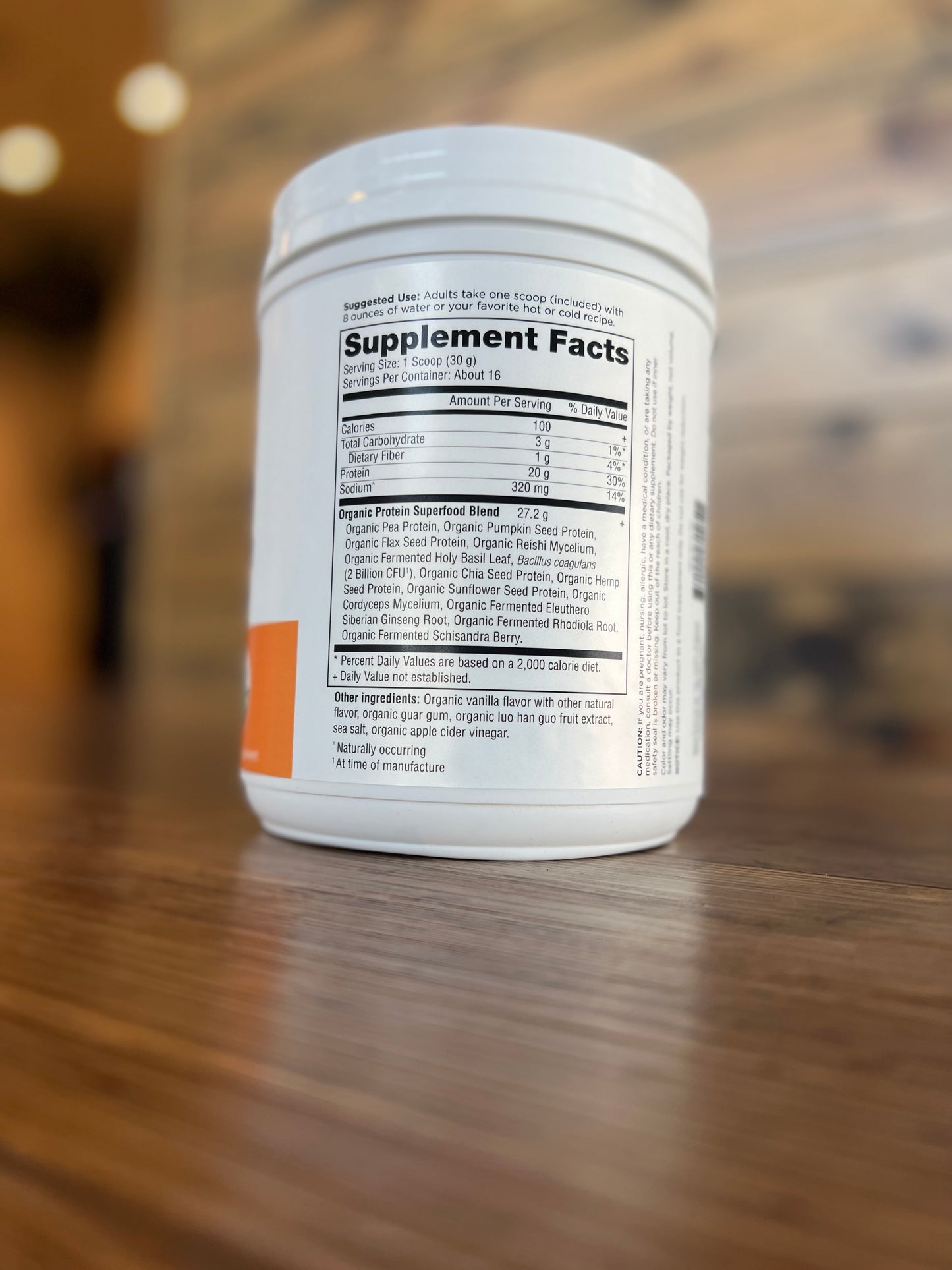 Organic - Plant Protein - Vanilla - 16 Servings