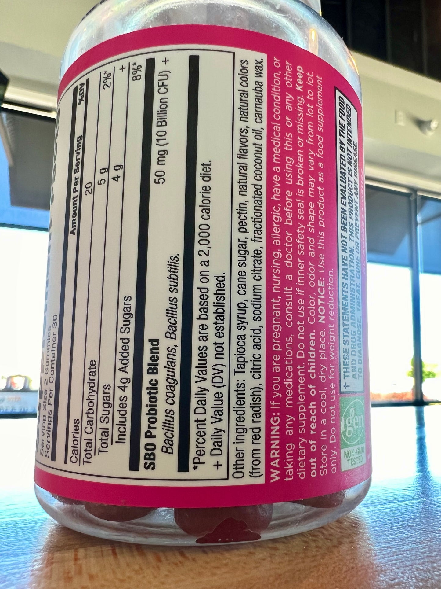 SBO Probiotics Gummies (Berry) 10b CFU 60 ct