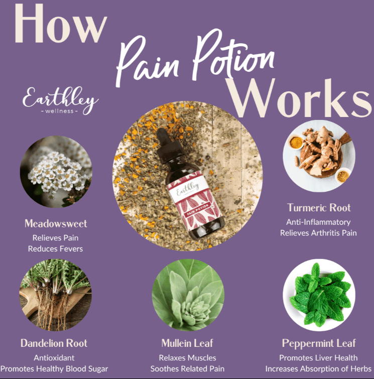 Earthley - Pain Potion - Alcohol Free - 1 oz