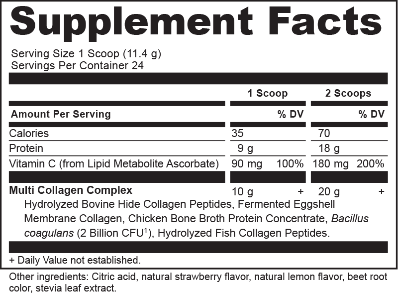 Multi Collagen Protein Strawberry Lemonade 24 servings