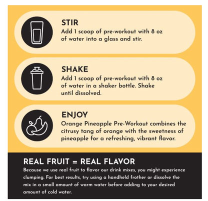 Just Ingredients - Orange Pineapple Pre-Workout