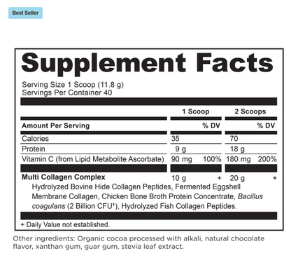 Multi Collagen Protein - Chocolate- 40 Servings