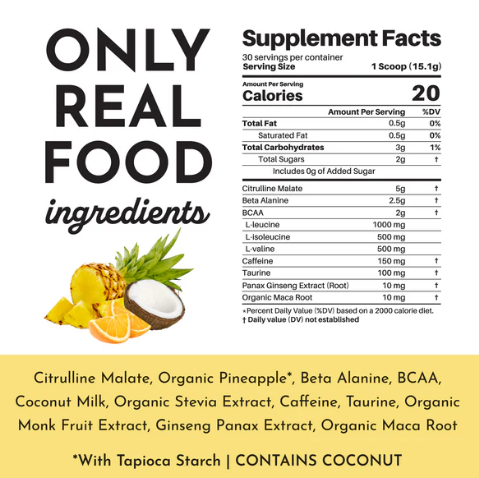 Just Ingredients - Tropical Paradise Pre-workout